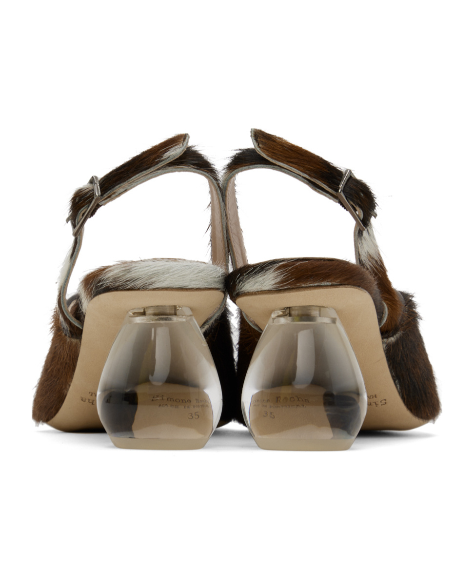 Simone Rocha Pointed Slingback High-heeled Sandals In Multicolor