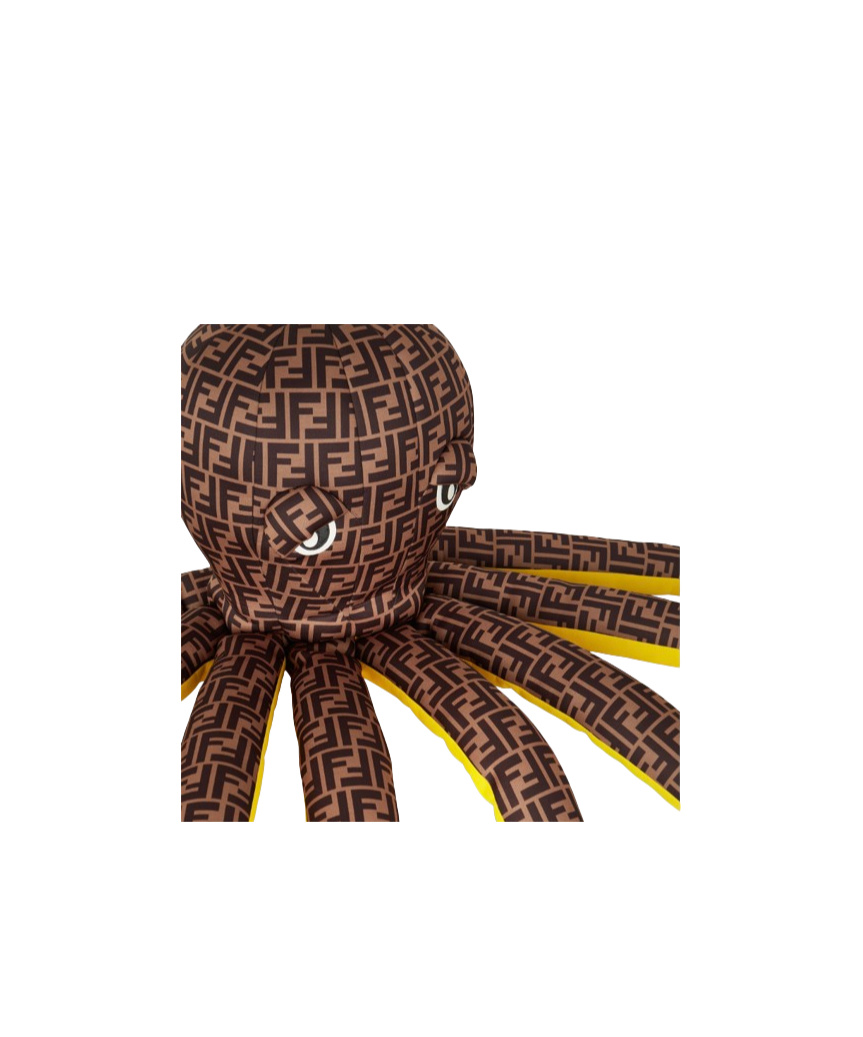 Fendi Ff Logo Octopus In Brown