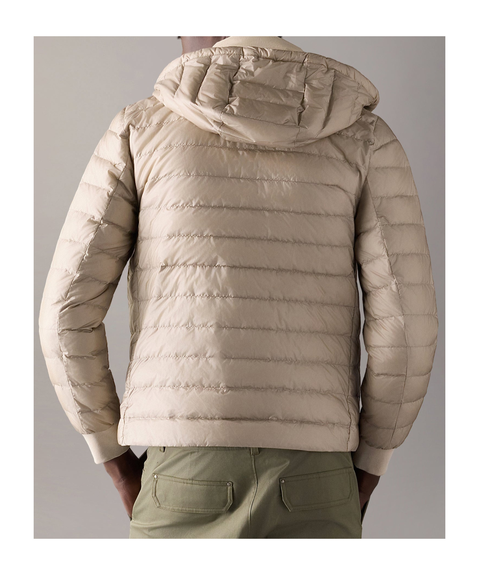 Moose Knuckles Long-sleeved Down Jacket In Neutral