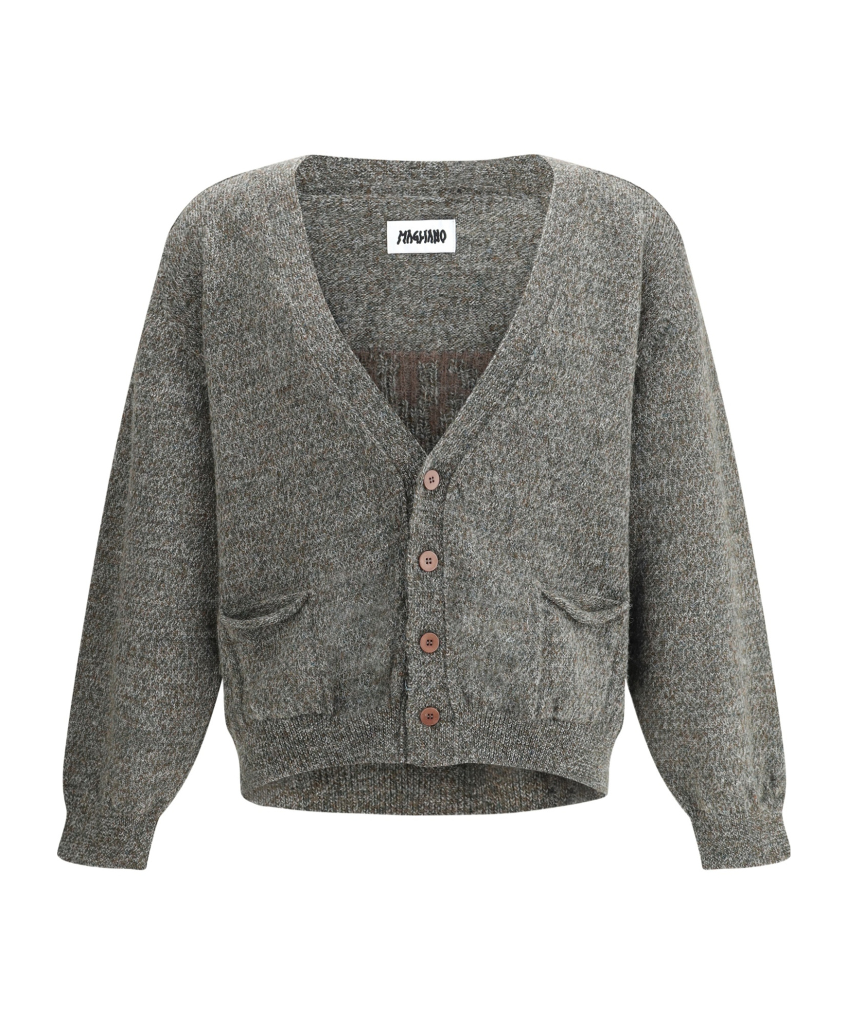 Magliano Grampa Baby Buttoned Cardigan In Gray
