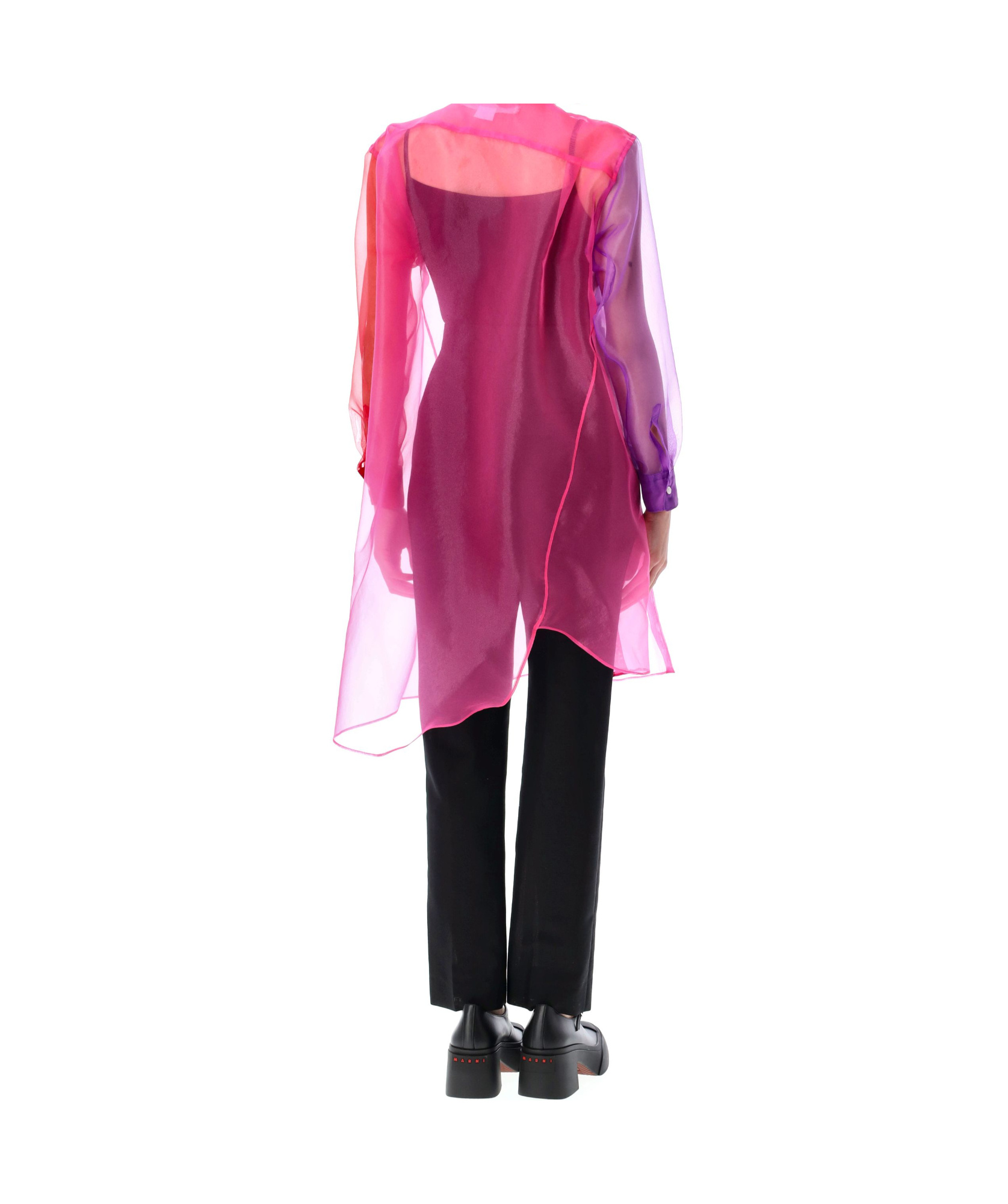 COMME DES GARÇONS ASYMMETRIC TULLE SHIRT