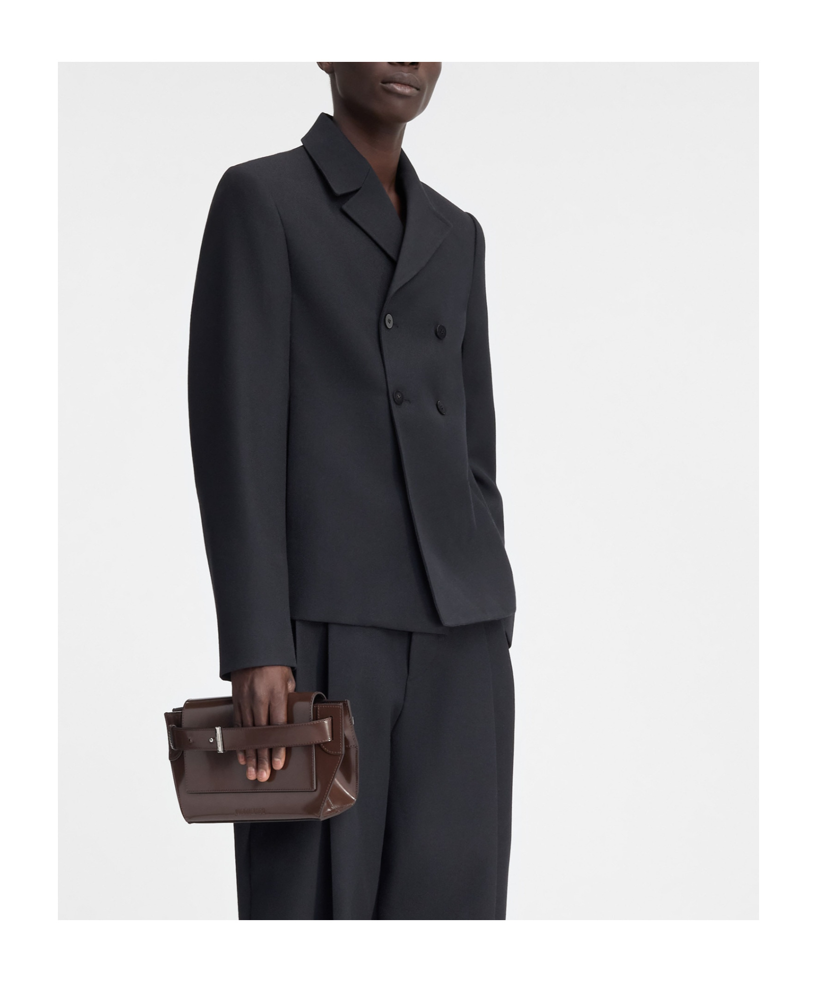 Jacquemus Man Blazer Black Size 40 Virgin Wool In Black