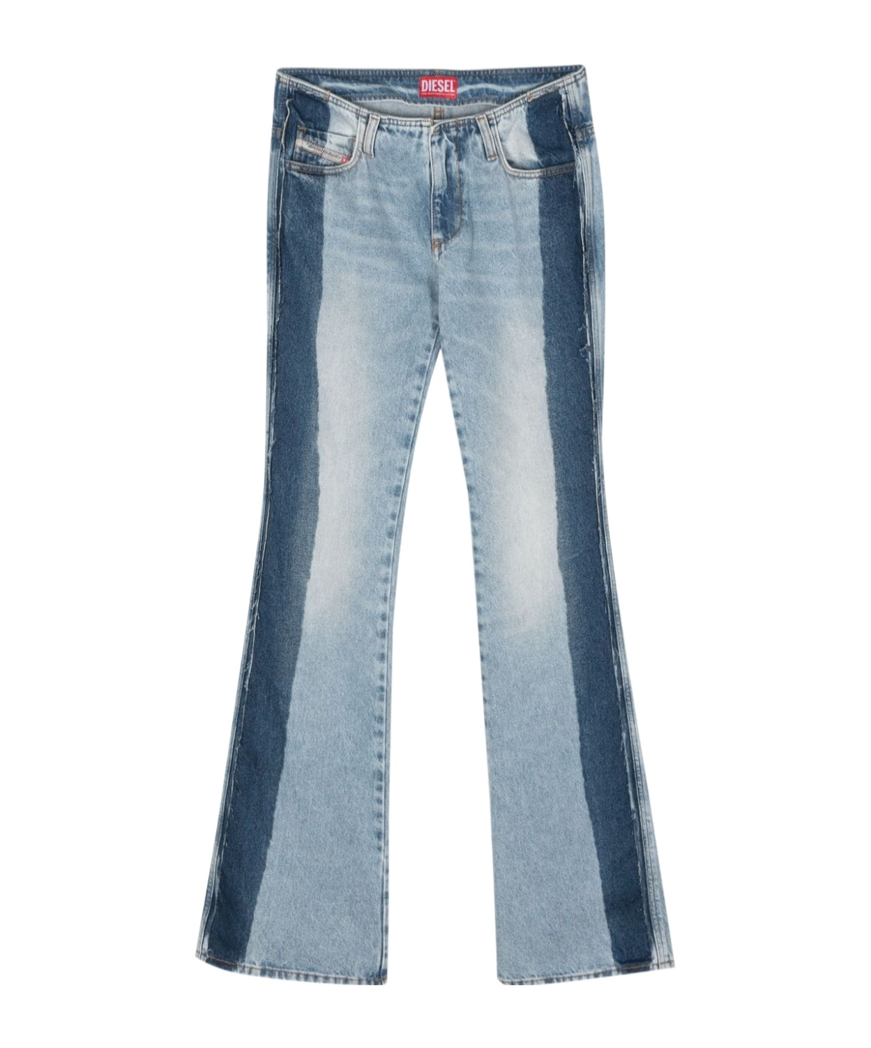 Diesel D-dale Low-rise Bootcut Jeans In Blue