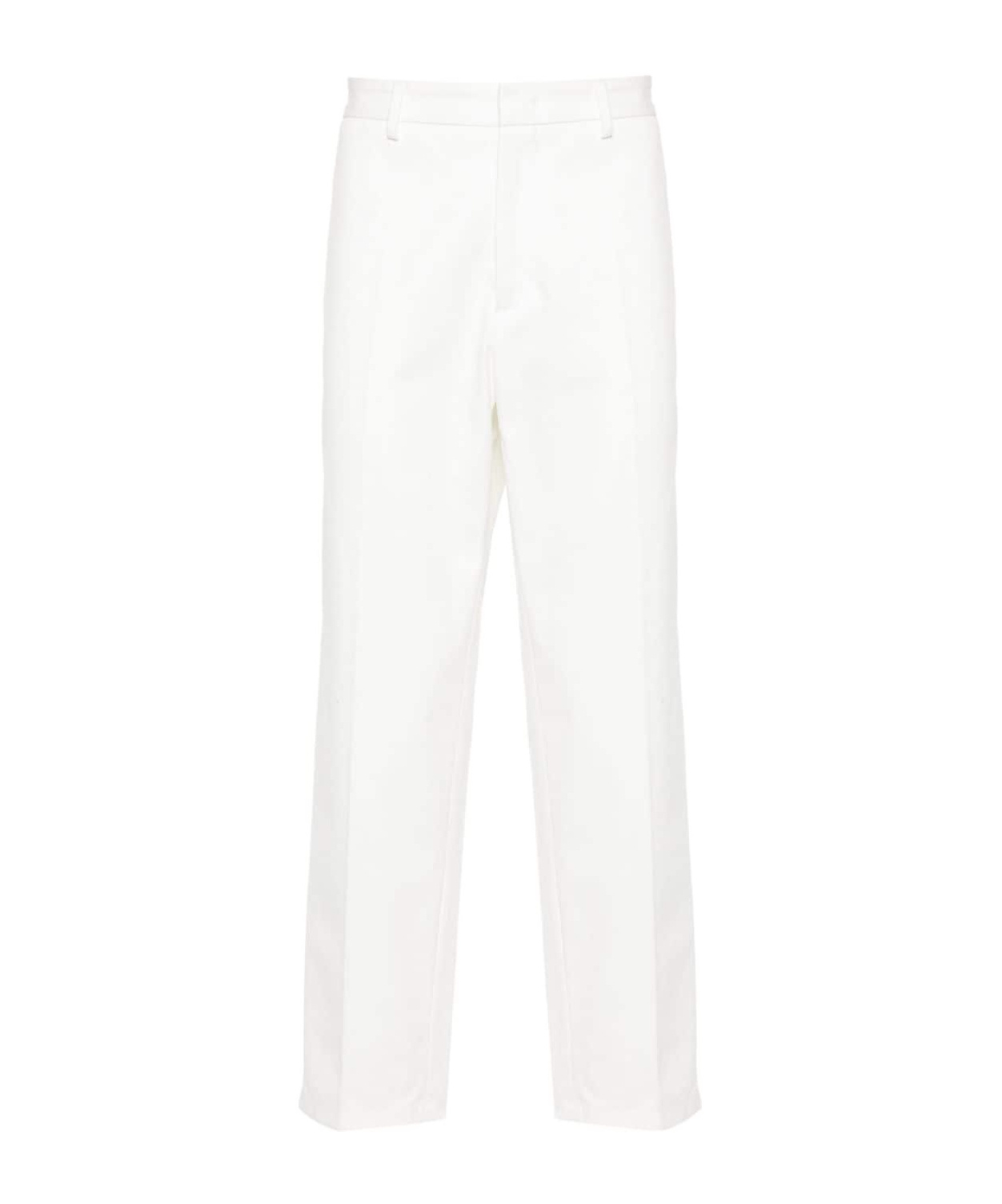 Jil Sander Gabardine Tapered Trousers In White