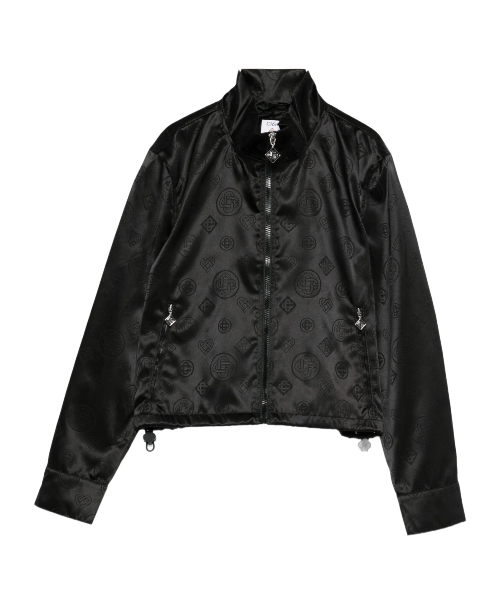 Casablanca Zippered Long-sleeved Casual Jacket In Black