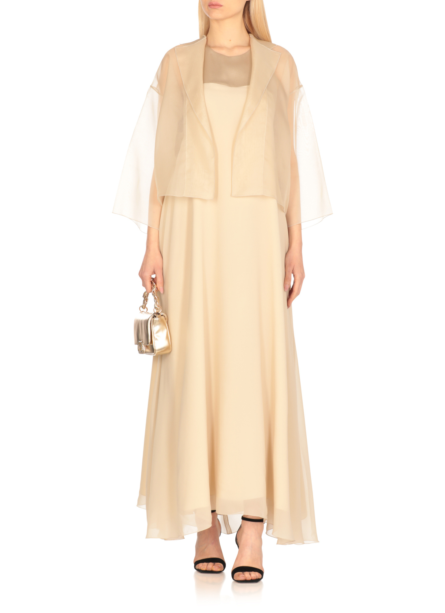 Antonelli Firenze Emma Sheer Jacket In Neutral