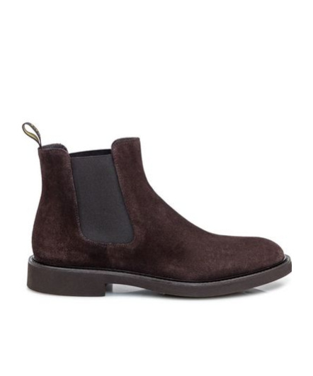 Doucal's Man Ankle Boots Dark Brown Size 8.5 Leather In Brown