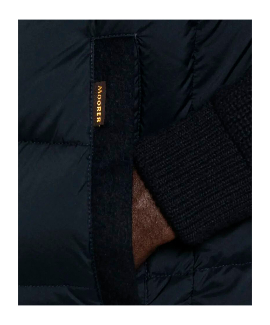 Moorer Zipped Padded Jacket In Black