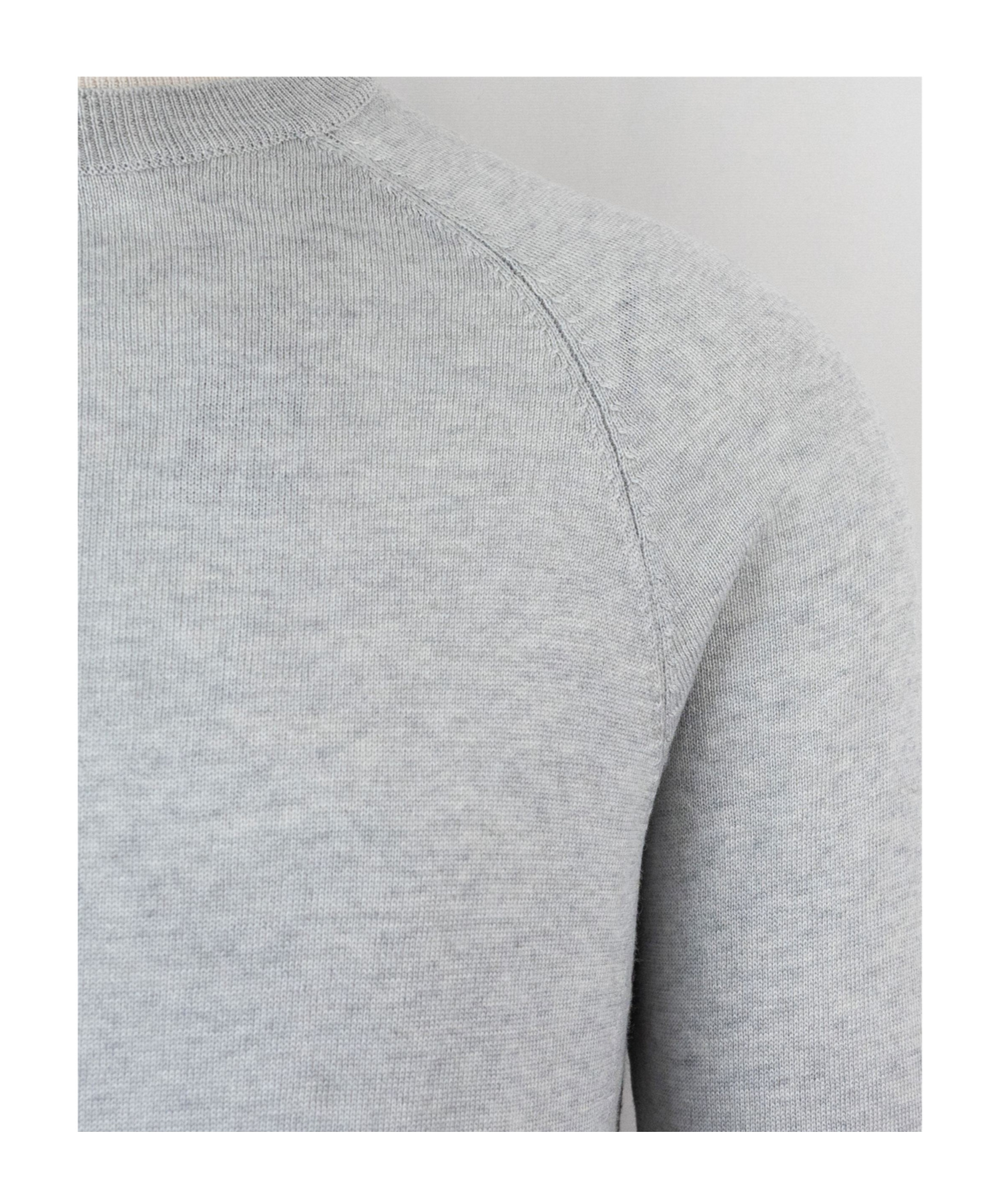 Eleventy Mock Neck Sweater With Ribbed Detailing And Contrast Accents