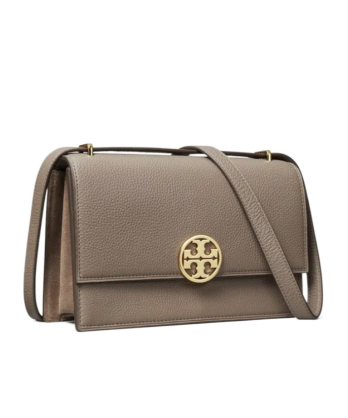 Shop Tory Burch Miller Shoulder Bag In Brown