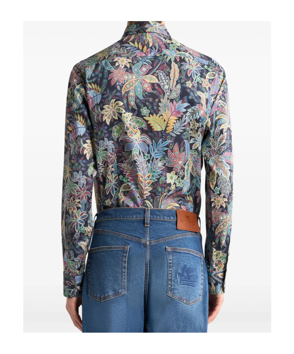 Etro Floral Print Long Sleeve Button-down Shirt