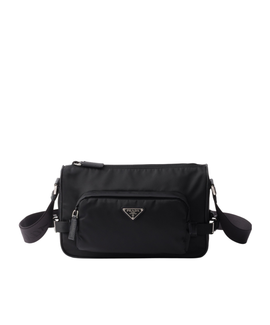Prada Medium Re-nylon And Saffiano Leather Shoulder Bag