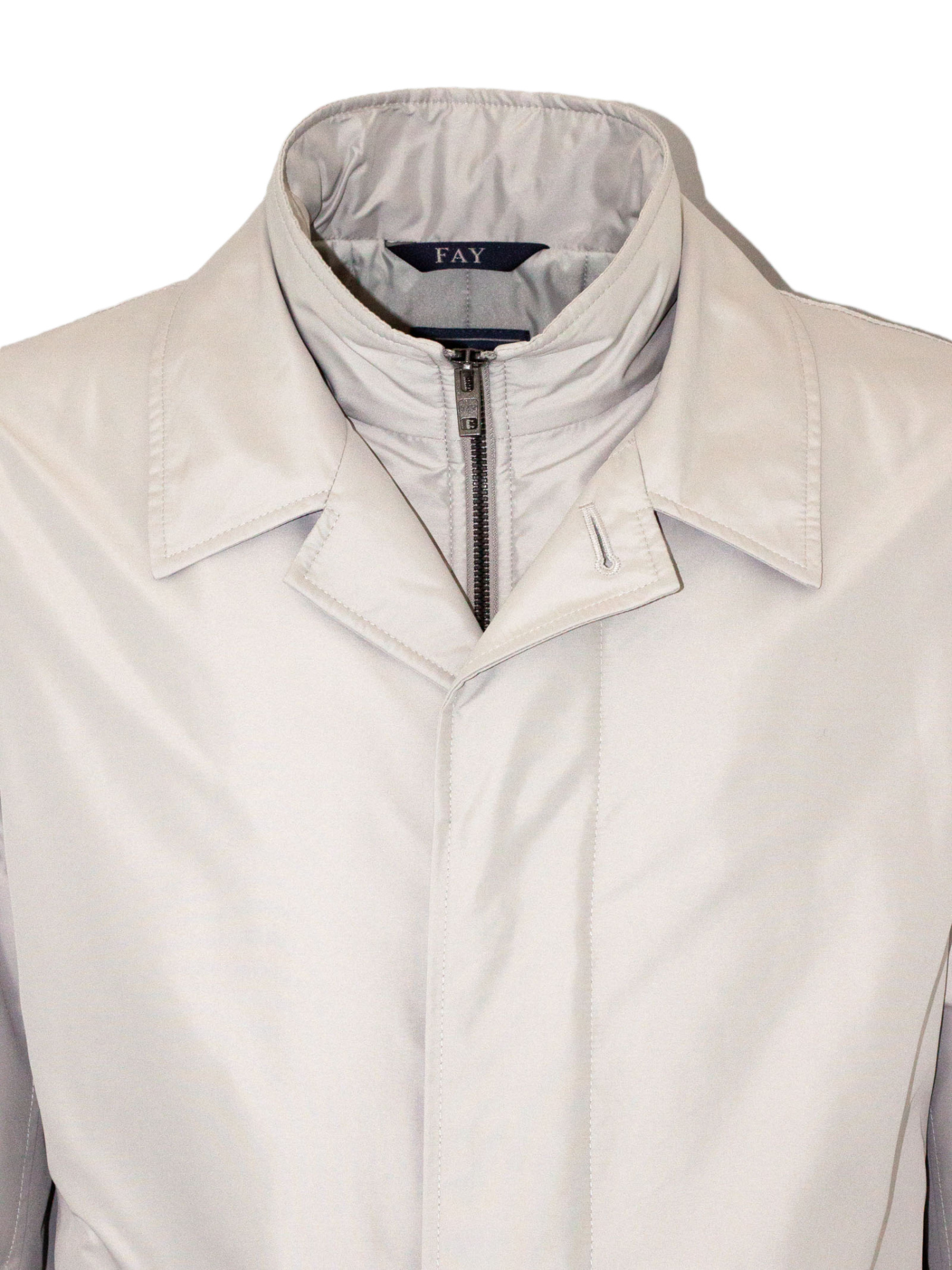 Fay Long-sleeved Coat In White