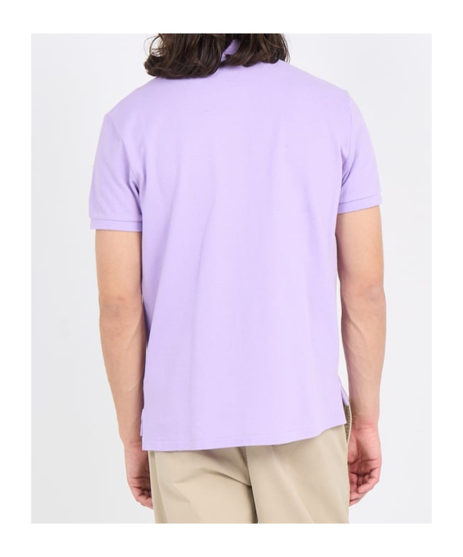 Polo Ralph Lauren Man Polo Shirt Lilac Size Xxl Cotton In Purple