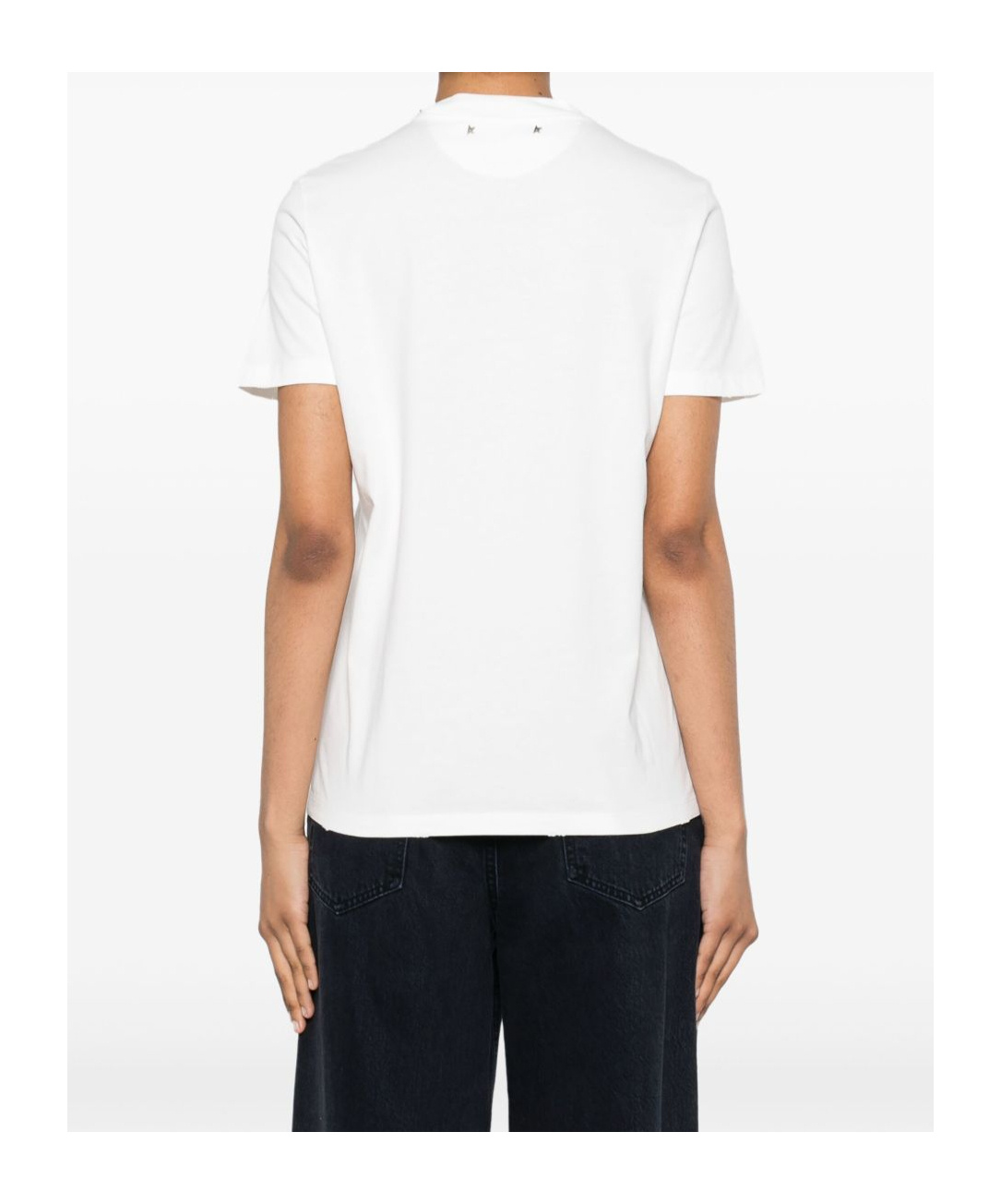 Golden Goose Rhinestone-embellished White Cotton Jersey T-shirt