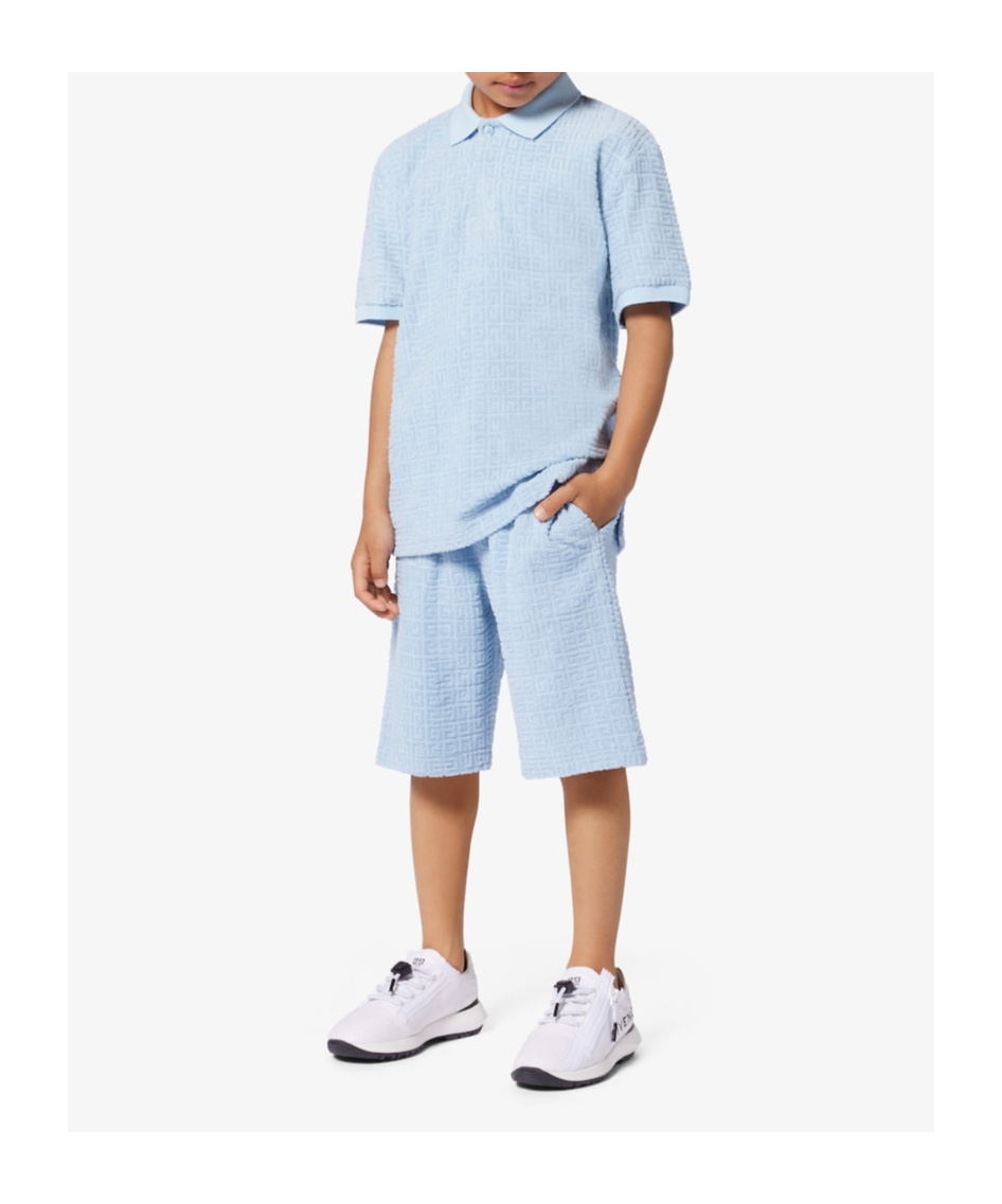 GIVENCHY POLO IN 4G COTTON TOWELLING