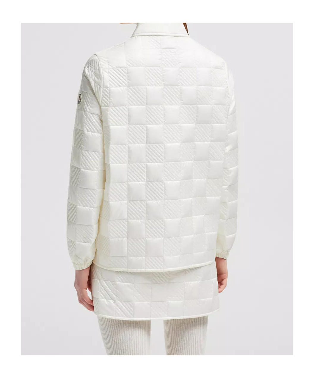 Moncler Logo-patch Quilted Jacket In White