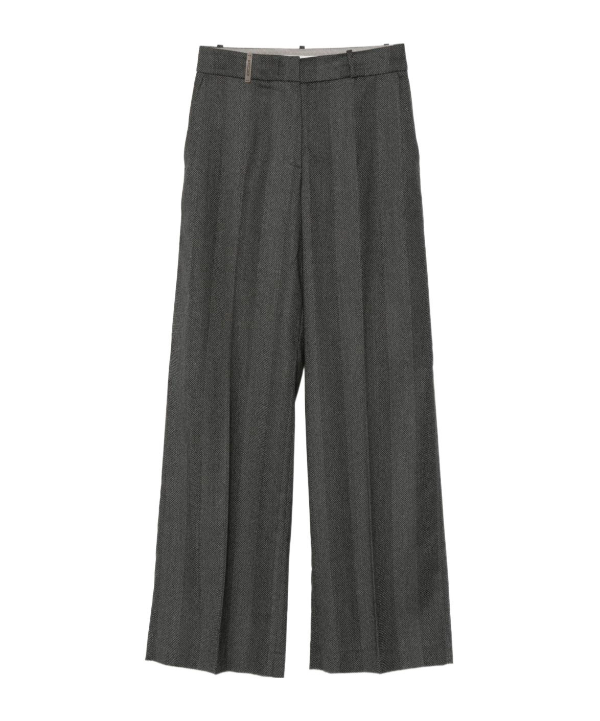 Peserico Herringbone Trousers In Animal Print