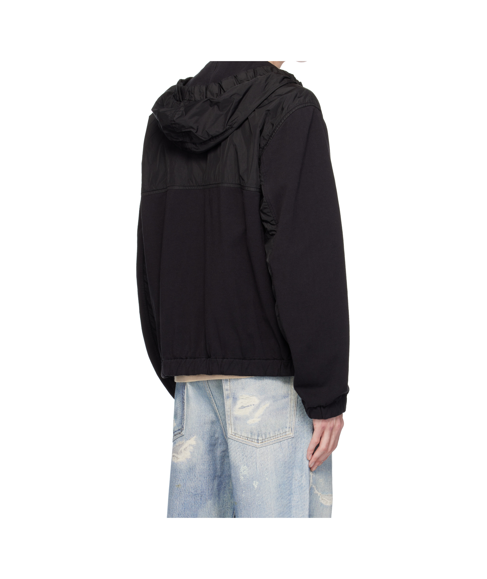 Stone Island Black Crinkle Reps Ny Jacket In Black