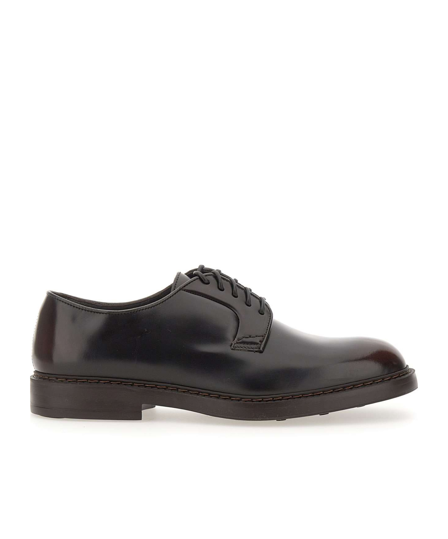 Doucal's Lace-up Leather Derby Shoes In Black