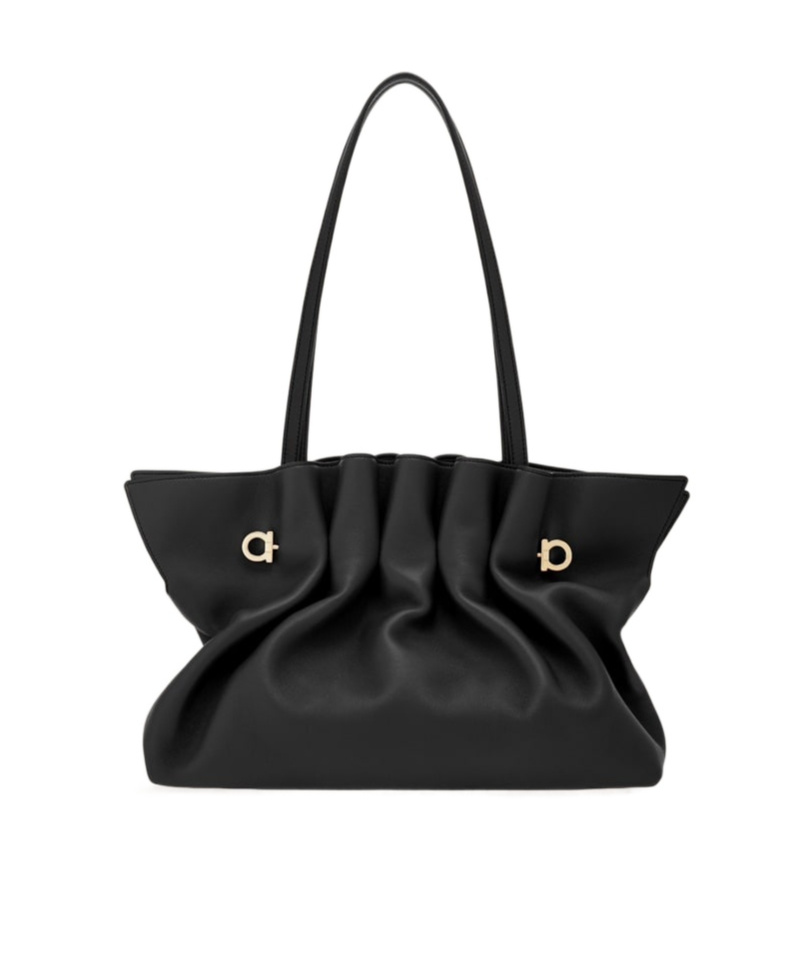 Ferragamo Soft Bag (m) In Black