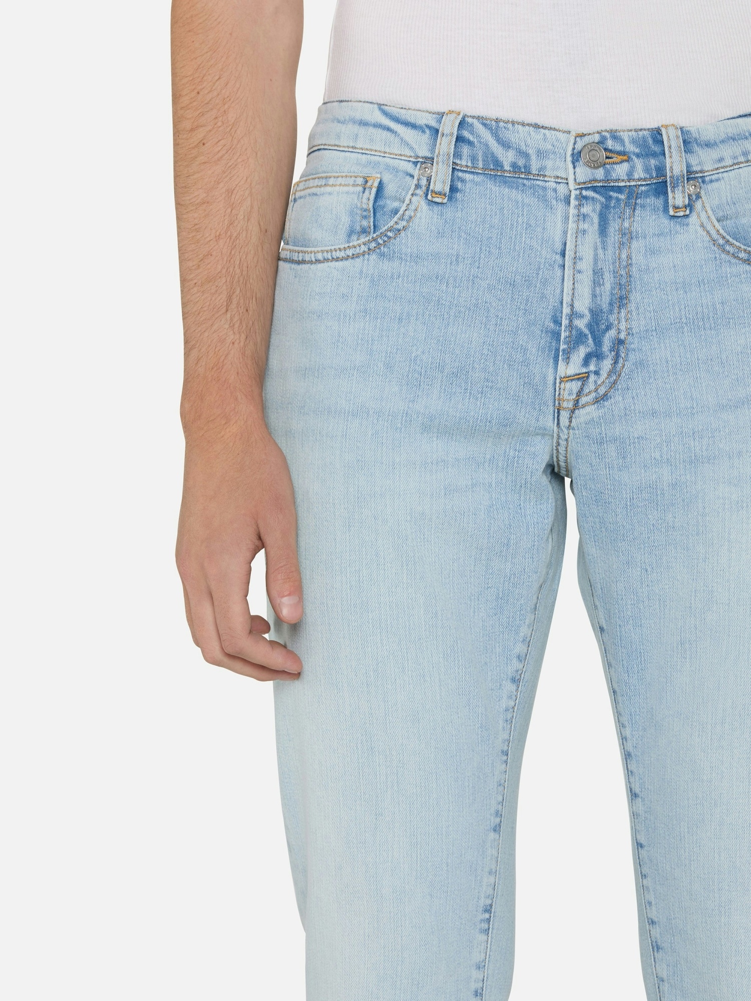 Frame Five-pocket Denim Trousers In Gray