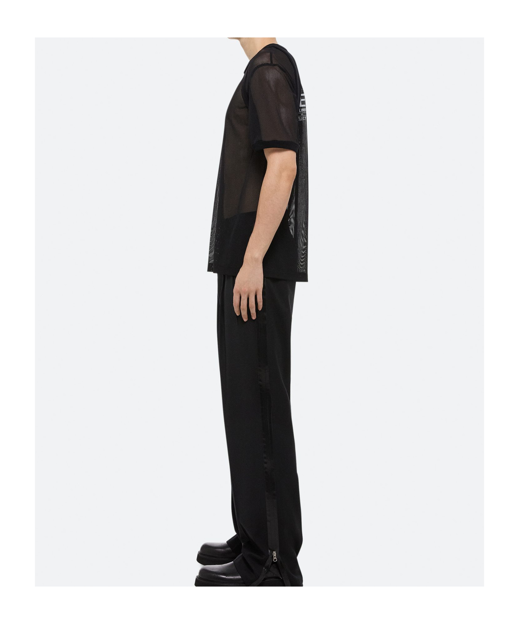 HELMUT LANG MESH LOGO TEE 