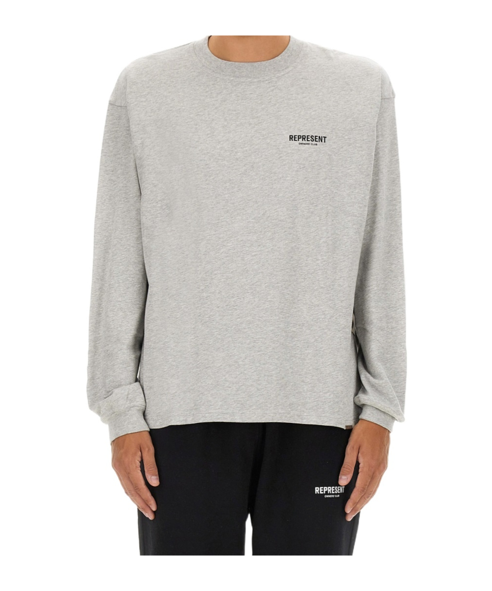 Represent Sweatshirt With Logo In Gray