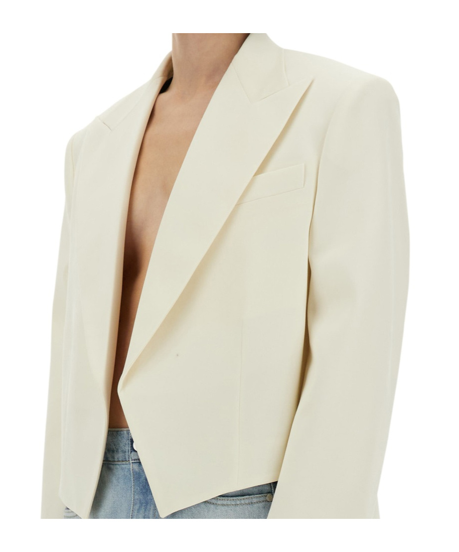 Stella Mccartney Cropped Blazer For Women In White