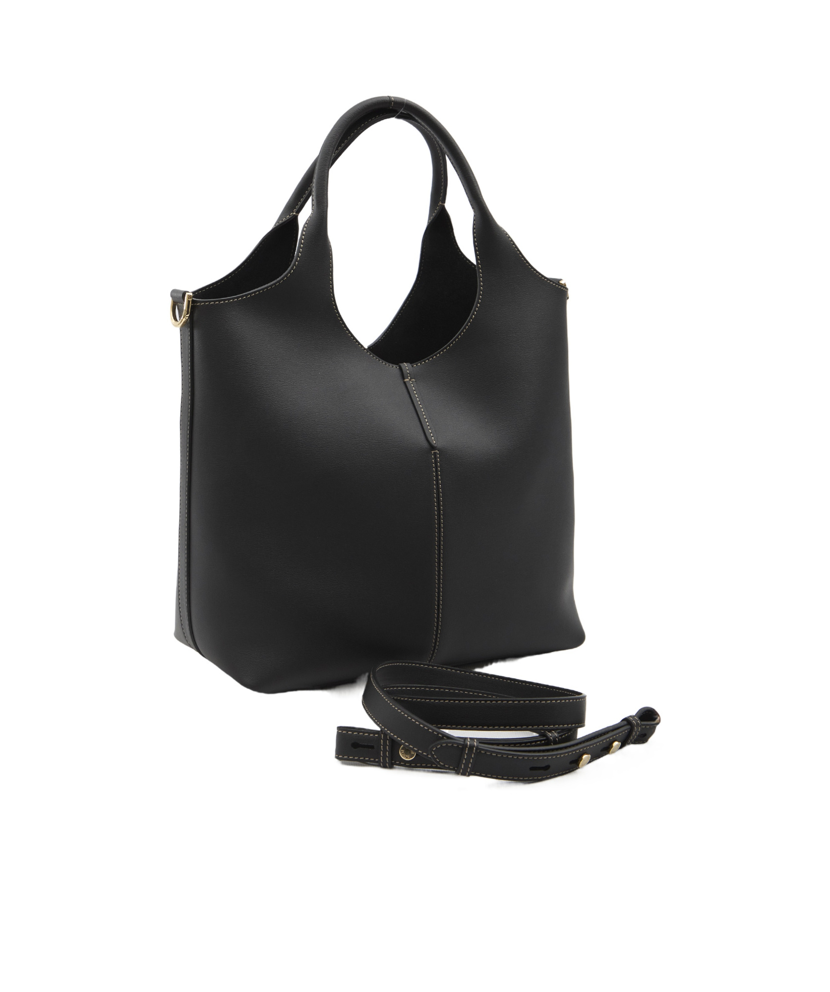 Shop Tod's Top Handle Shoulder Bag In Black