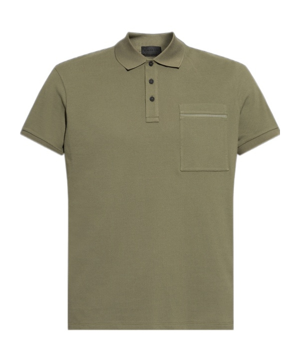Moncler Men's Cotton Polo Shirt In Green