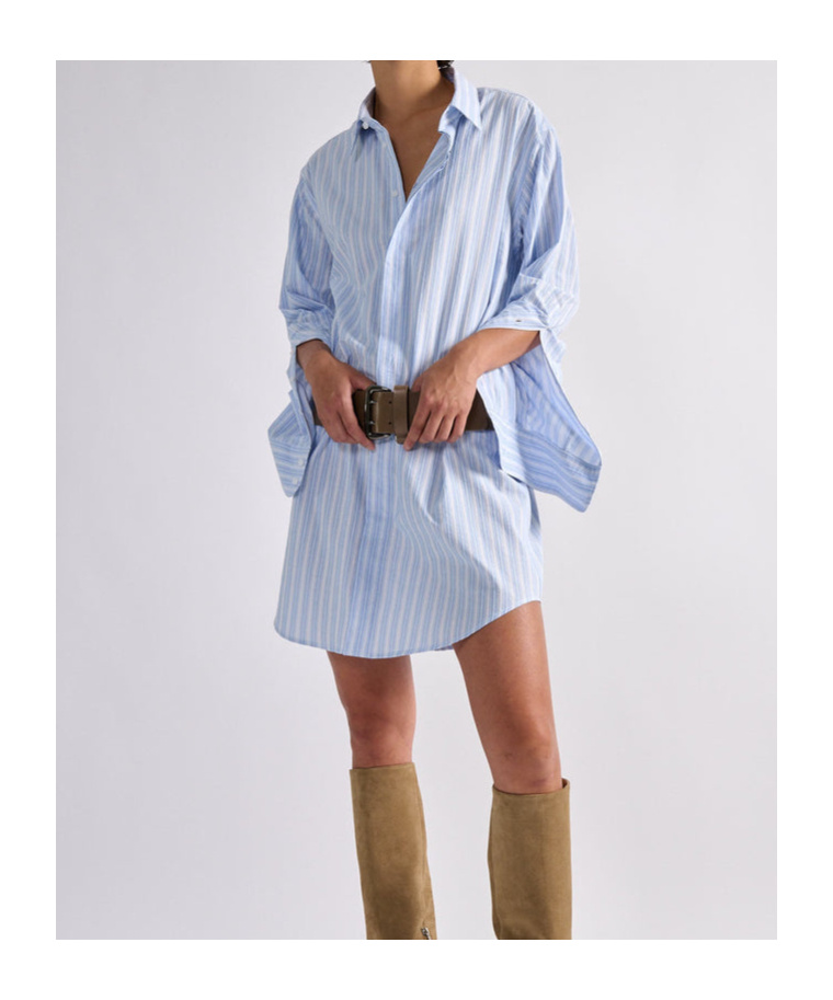 Barbara Bui Pinstriped Shirtdress In Multi