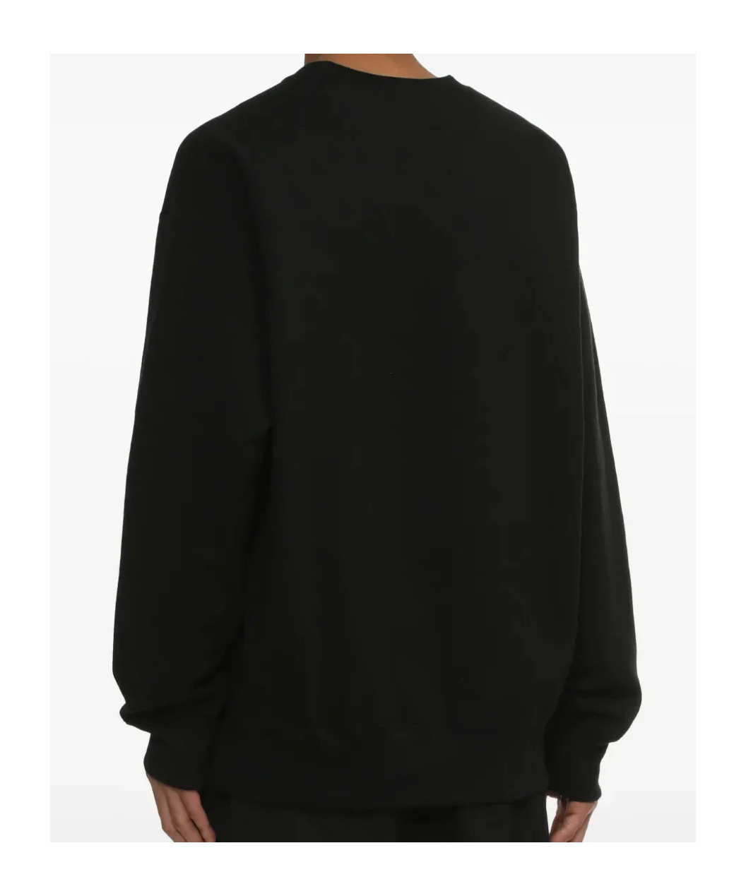 Comme Des Garçons Round Neck Long-sleeved Sweatshirt In Black