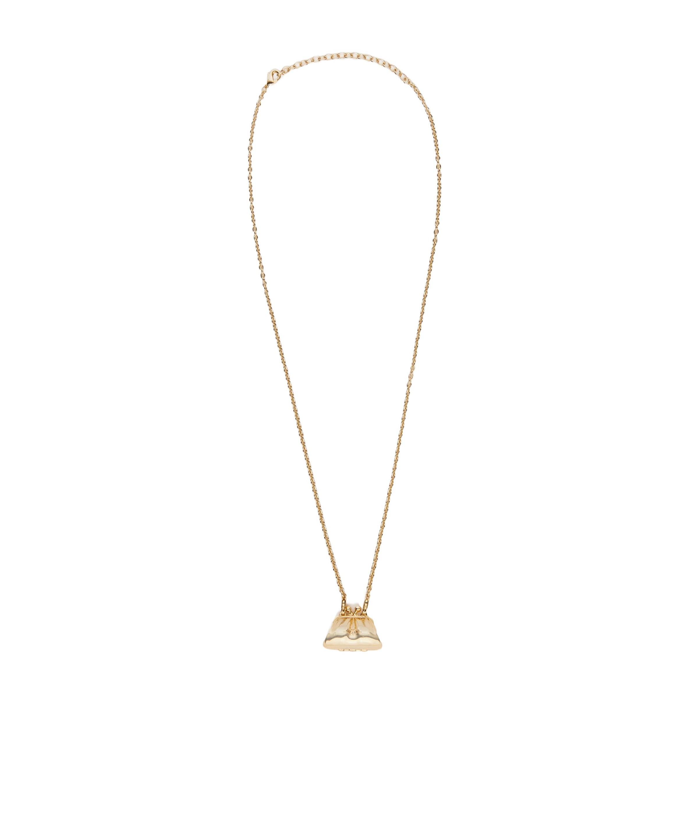 Weekend Max Mara Long Necklace With Pasticcino Bag Charm In Gold