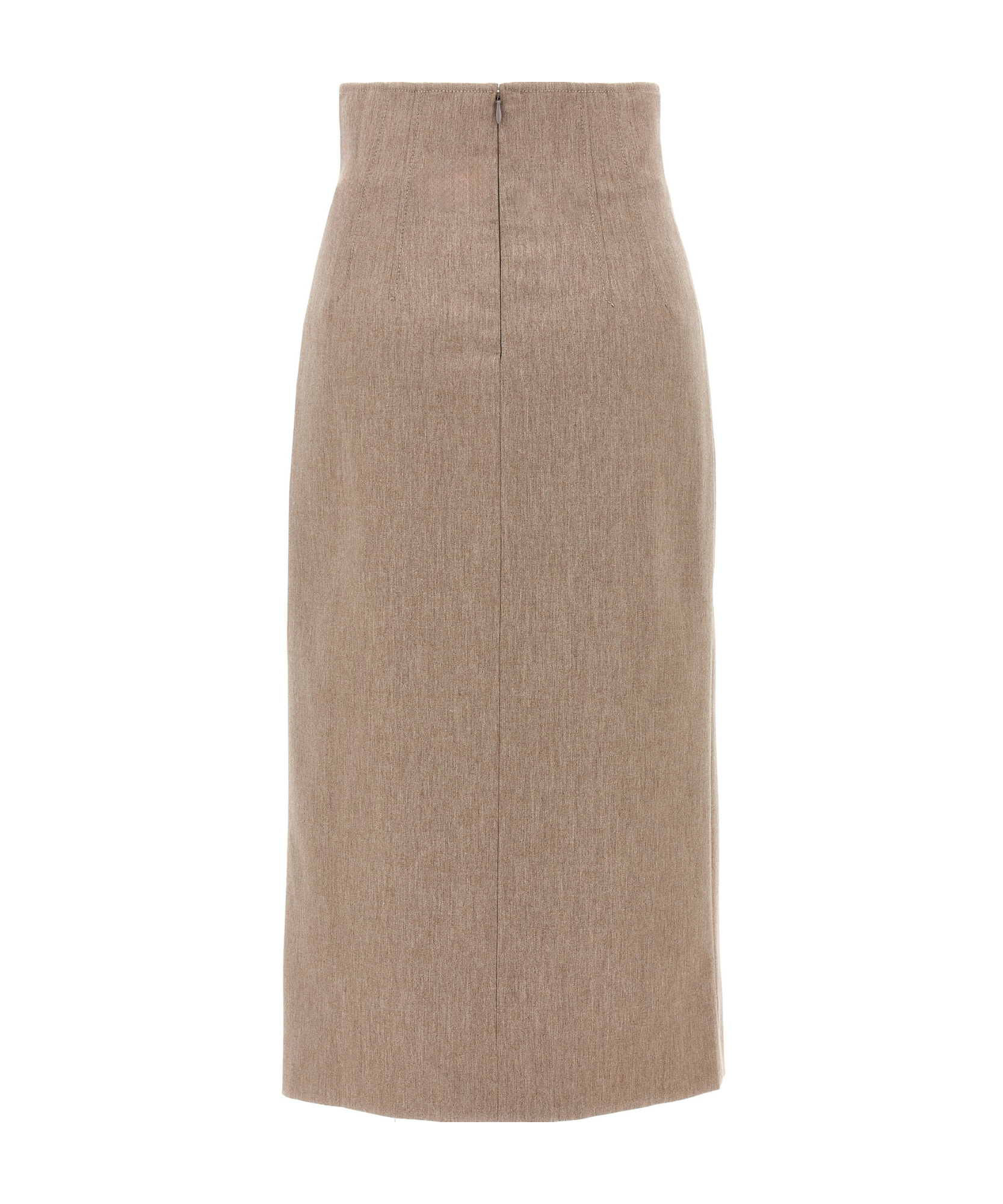 The Andamane Stephanie Mid-length Skirt In Nude