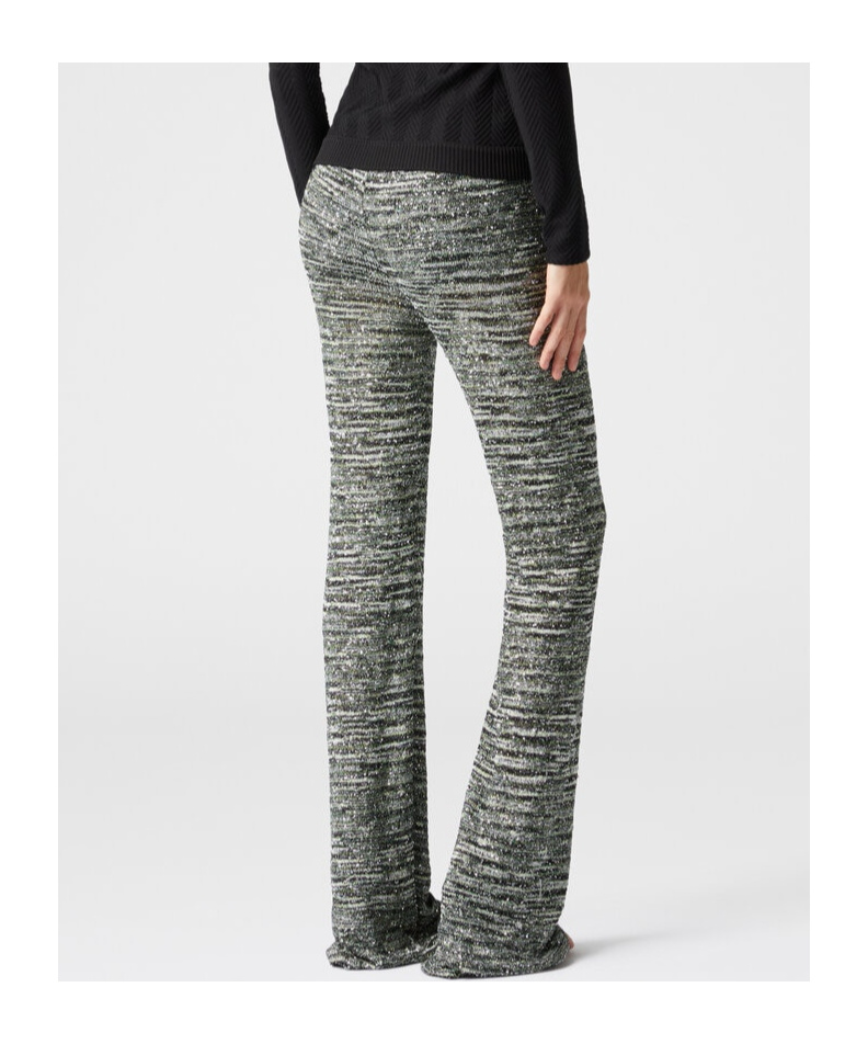 Shop Missoni Sequin-embellished Flared Trousers In Gray