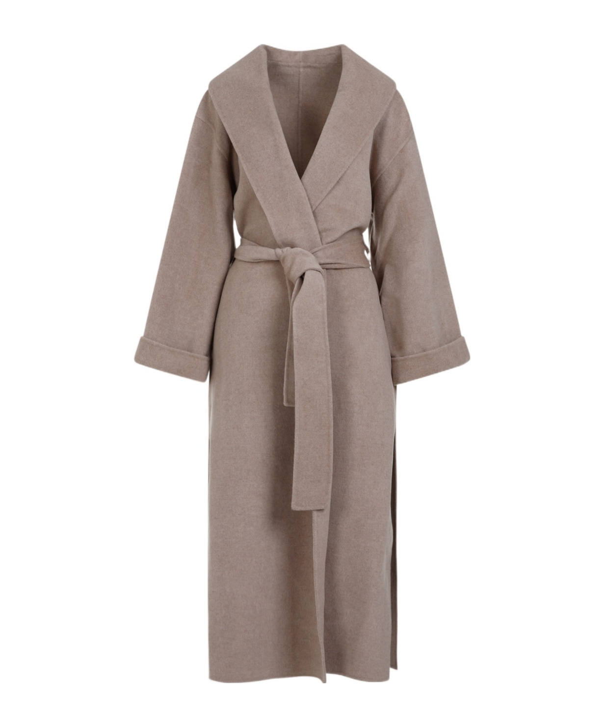Shop By Malene Birger Trullem Belted Wool Coat In Nude