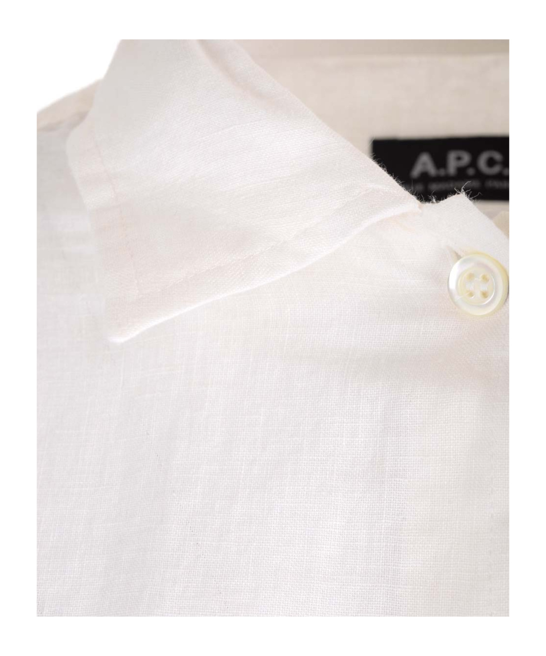 Apc Short-sleeved Button-up Shirt In White