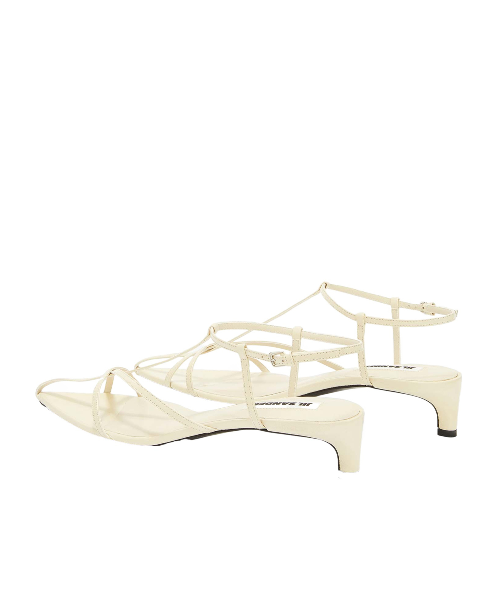 Jil Sander 45 Leather Sandals In Nude