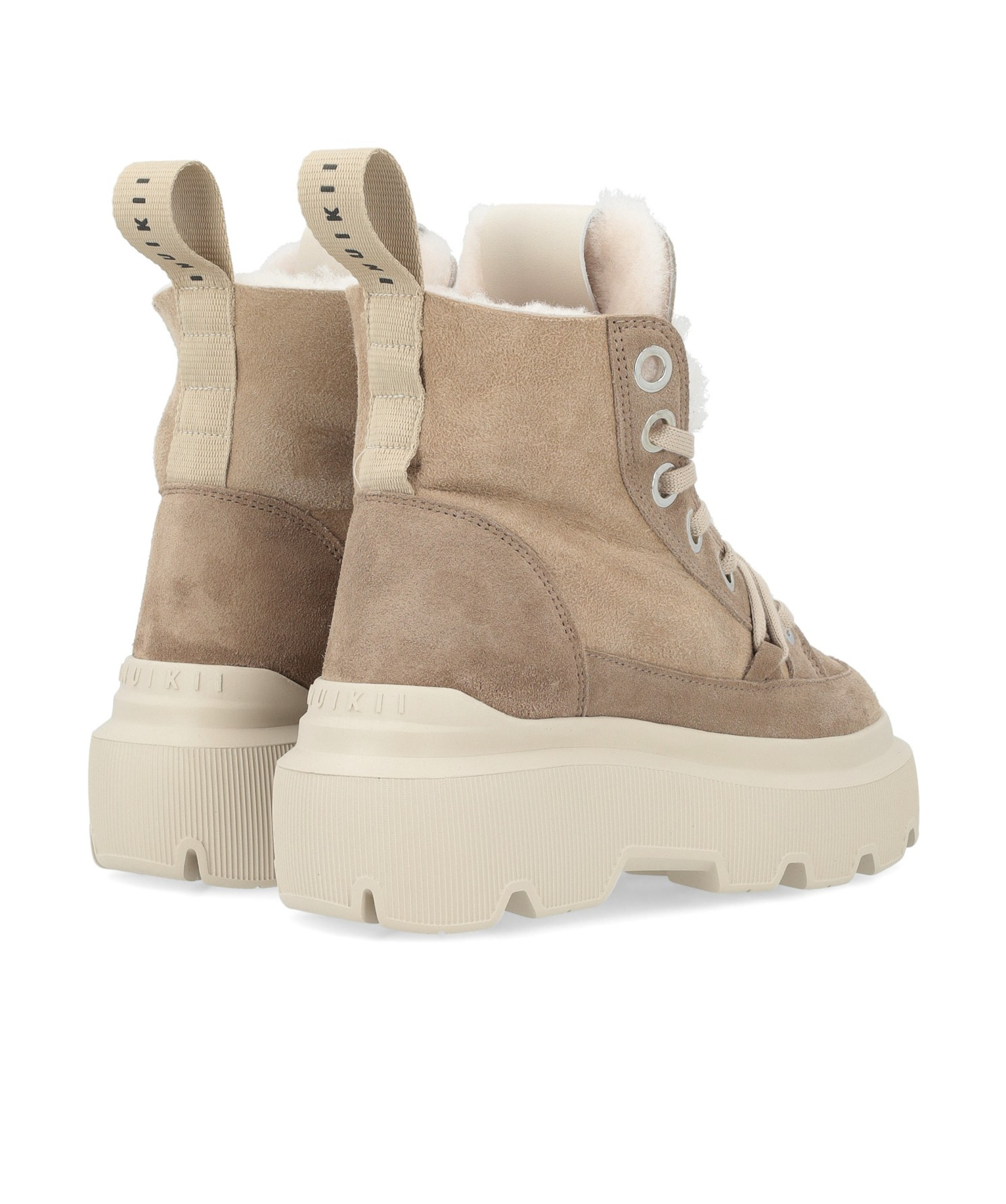 Inuikii Matilda Laced Short Boots In Nude