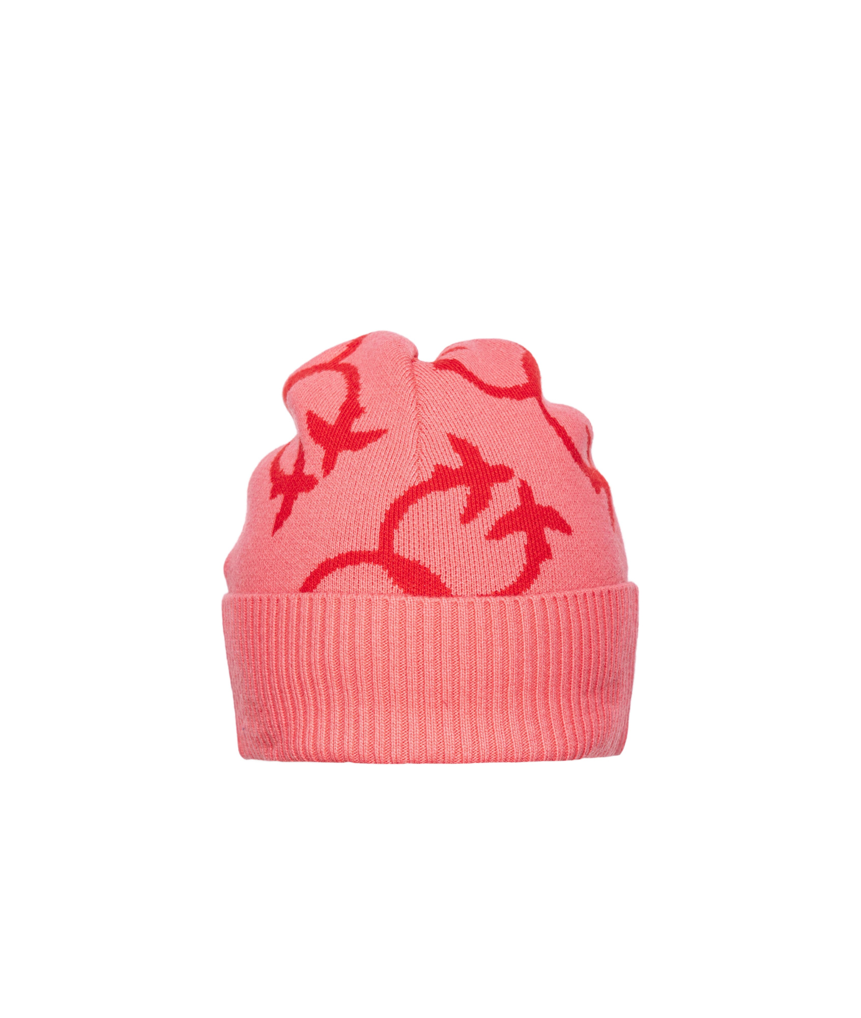 Pinko Logo-jacquard Beanie Hat In Pink