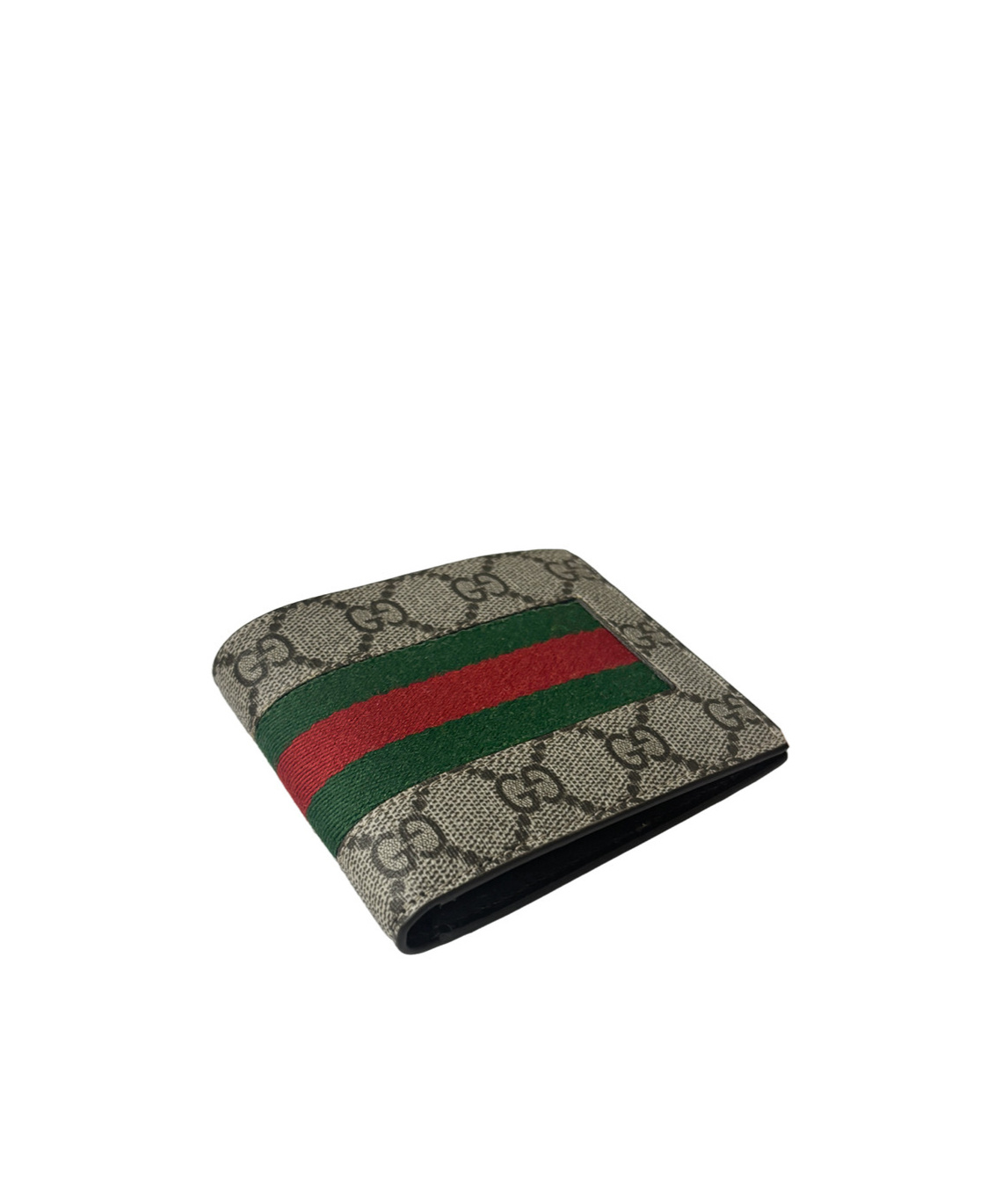GUCCI RIBBON STRIPE DOUBLE FOLD WALLET
