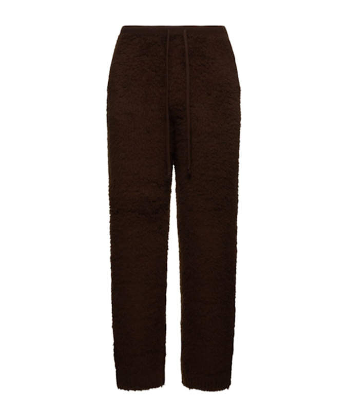 Auralee Elastic Waist Casual Pants In Brown
