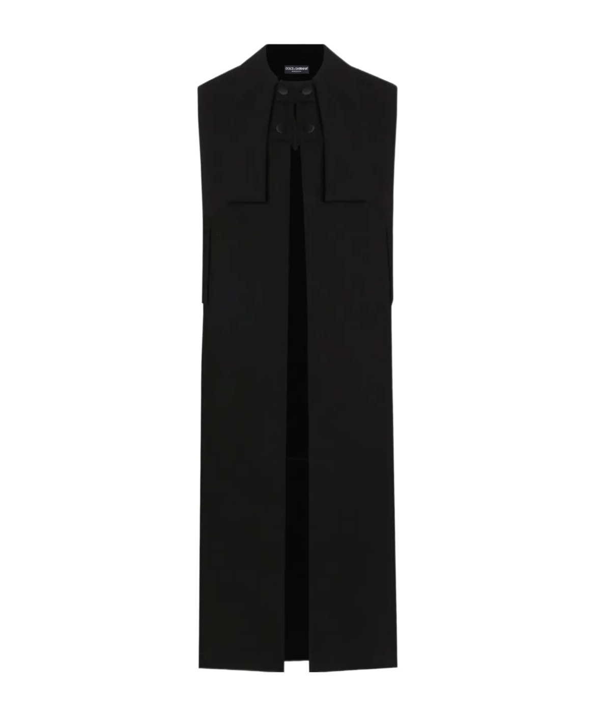 Dolce & Gabbana Crepe Coat In Black