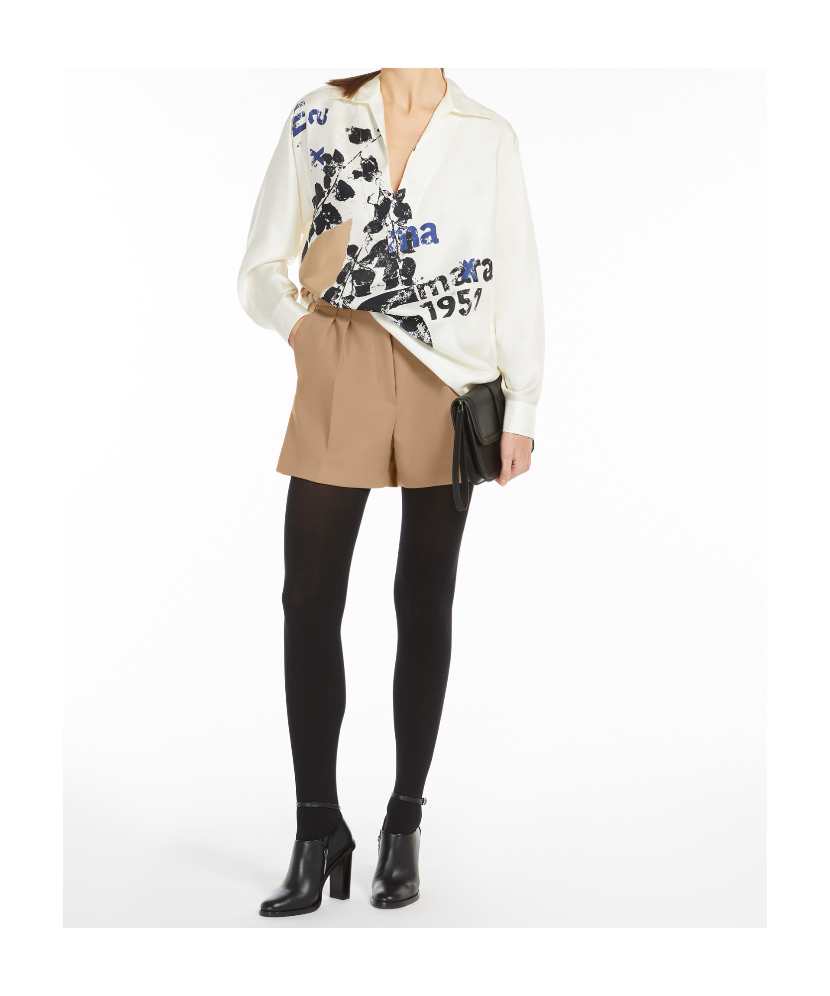 Max Mara Woman Top White Size 6 Silk In White