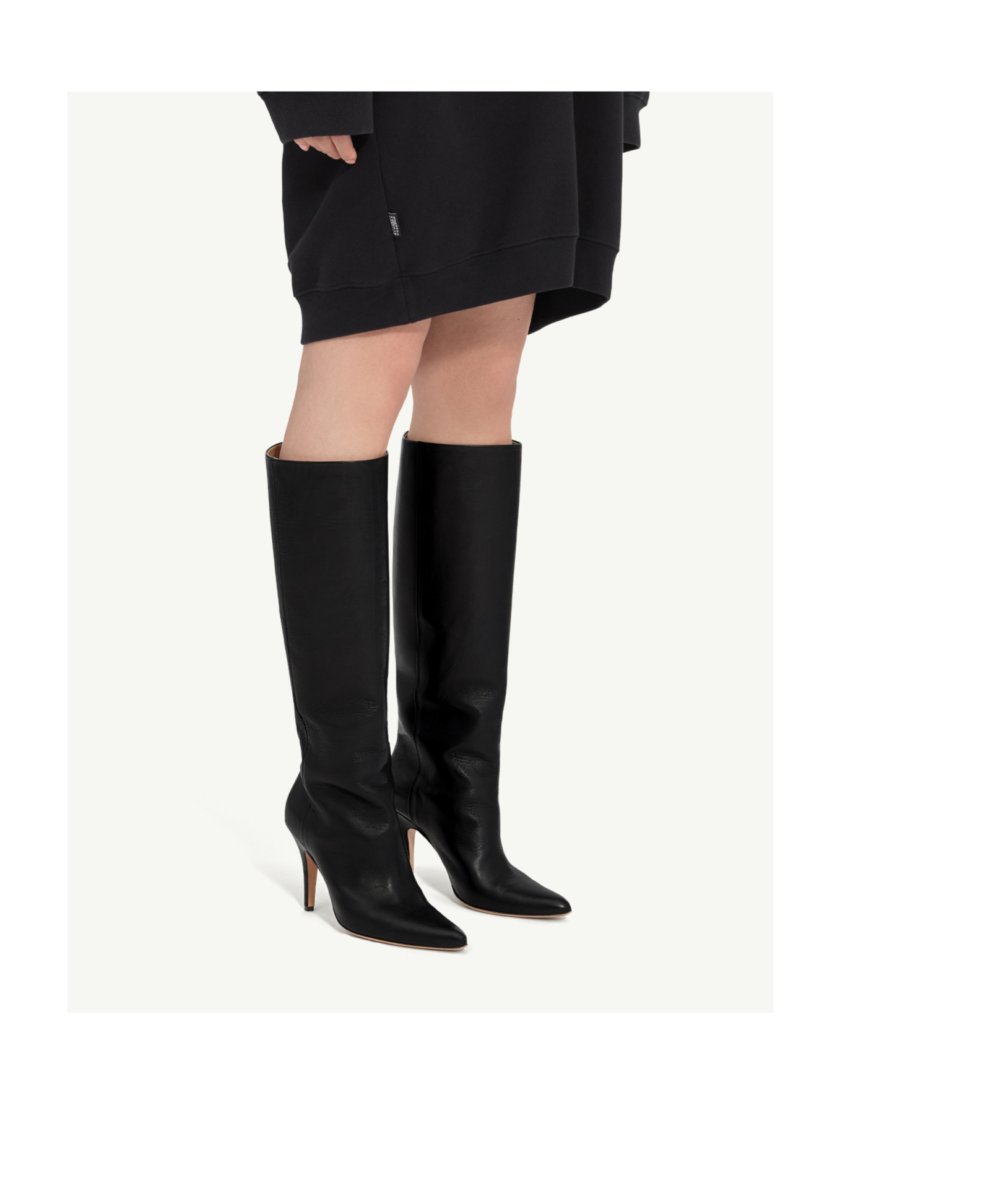Mm6 Maison Margiela Architype Knee High Boots In Black