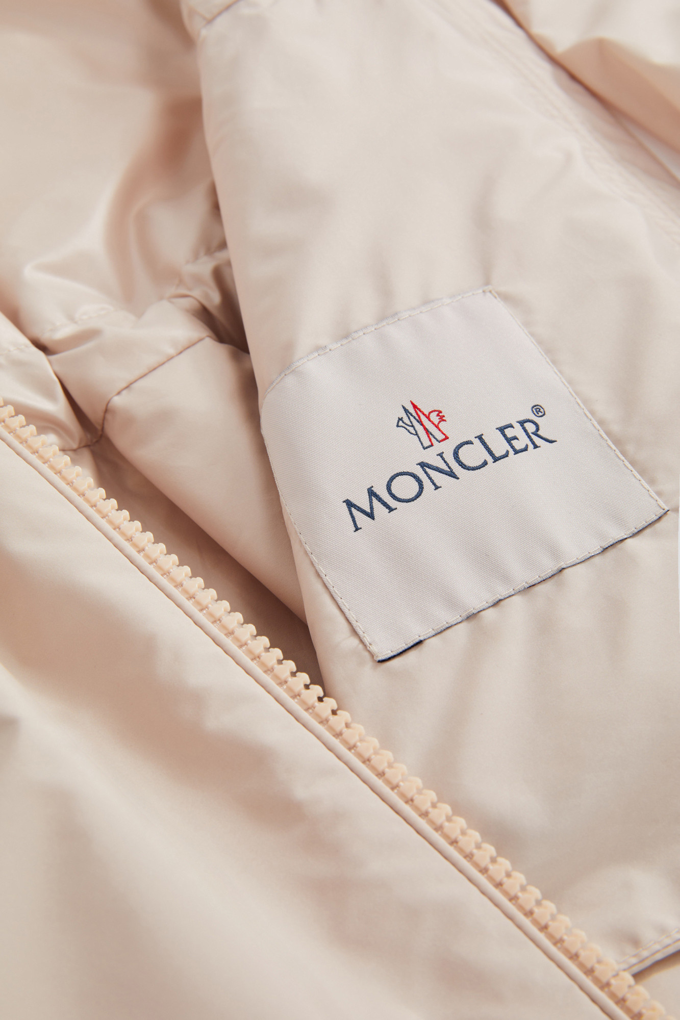 Moncler Wete Hooded Parker Jacket In Nude