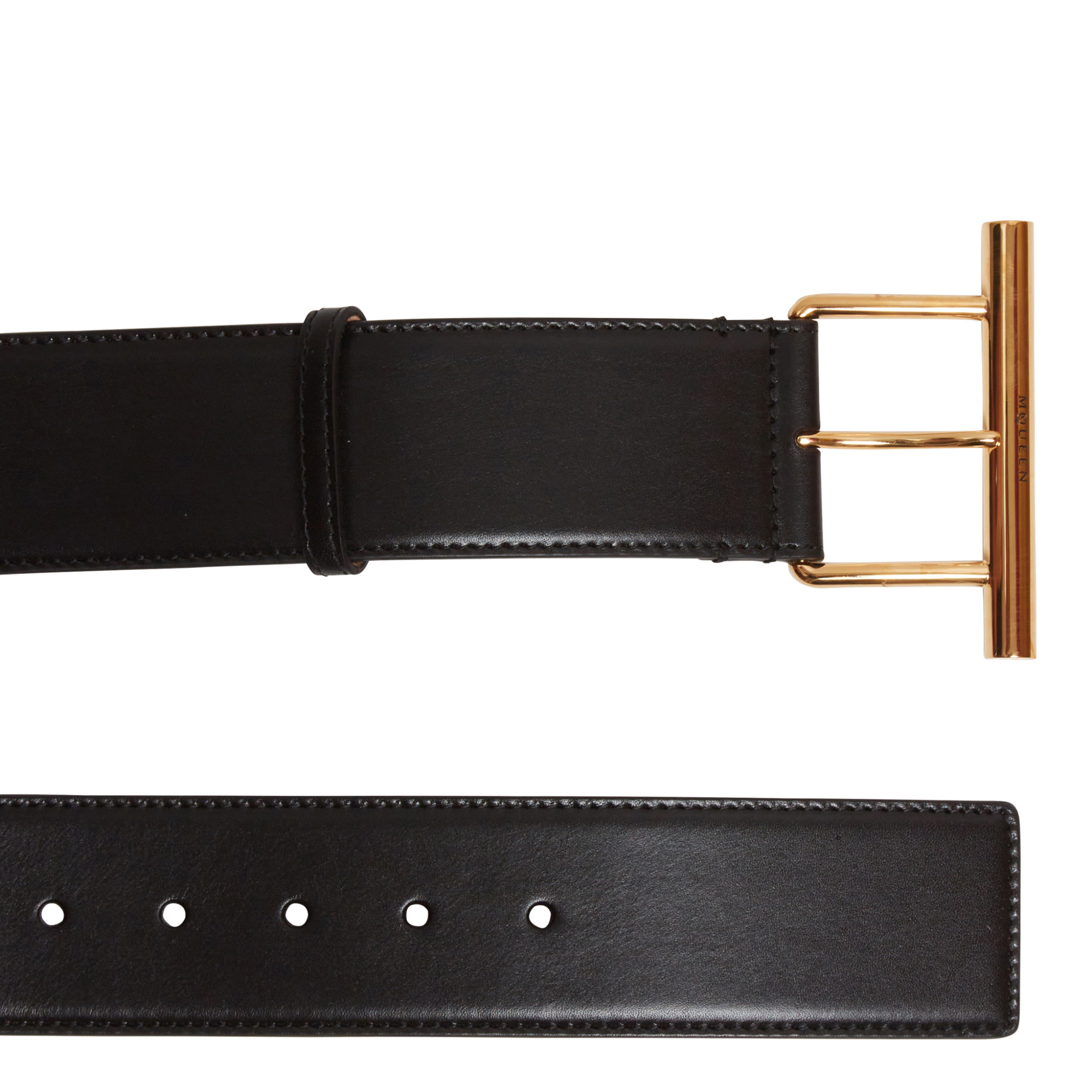 Alexander Mcqueen Buckle Belt In Black