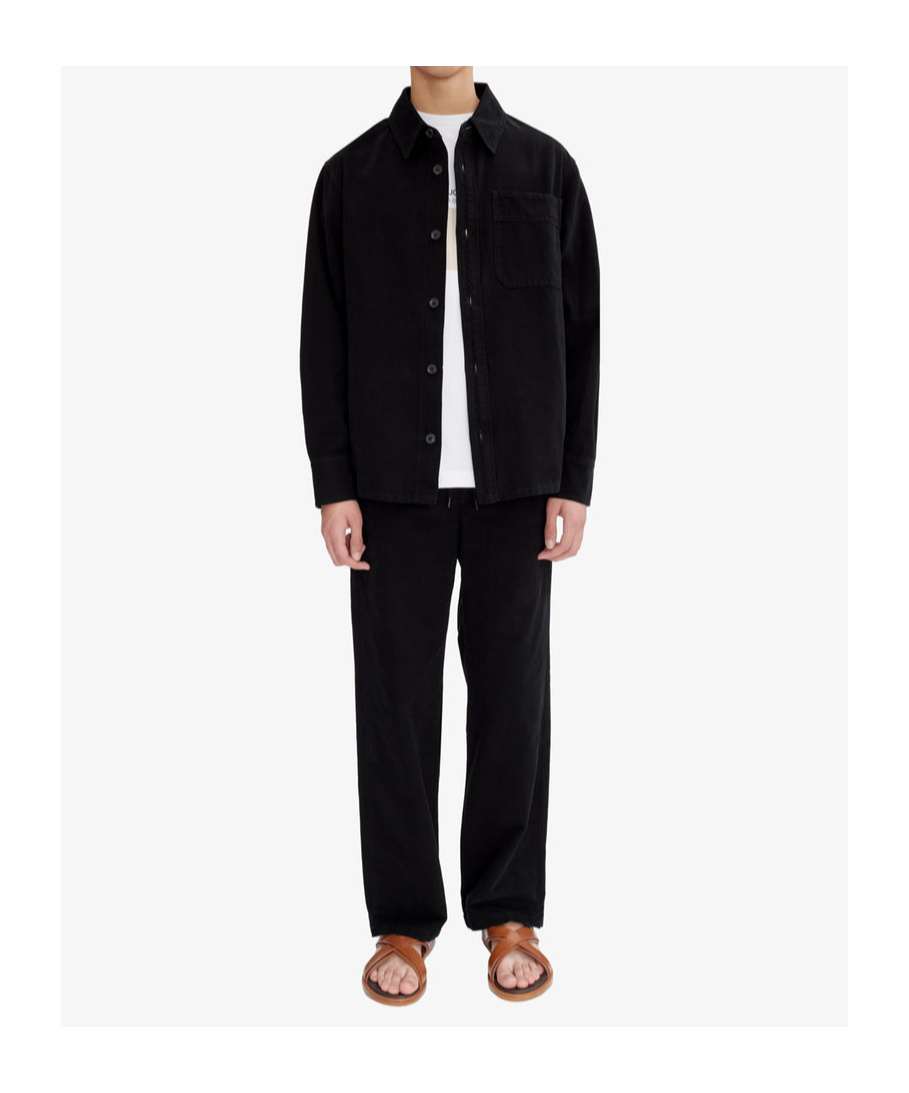 Apc Renato Pleated Wool Trousers In Black