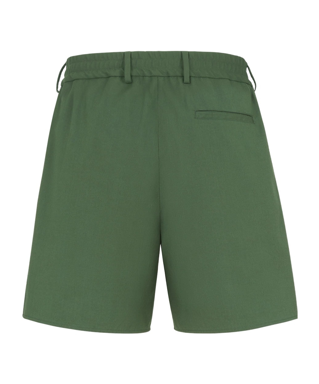 Fendi Belt-loop Shorts In Green